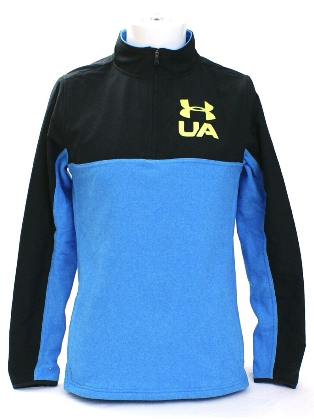 Under Armour Blue & Black UA Phenom 1/4 Zip Pullover Youth Boy's Large
